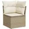 Image de Vidaxl salon de jardin avec coussins 5 pcs beige résine tressée