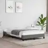 Image de Cadre De Lit Sans Matelas Gris Foncé 120x190 Cm Tissu Vidaxl