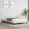 Image de Cadre De Lit Sans Matelas Crème 120x190 Cm Tissu Vidaxl