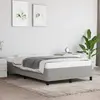 Image de Cadre De Lit Sans Matelas Gris Clair 120x190 Cm Tissu Vidaxl