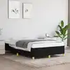 Image de Cadre De Lit Sans Matelas Noir 120x190 Cm Tissu Vidaxl