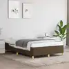 Image de Cadre De Lit Sans Matelas Marron Foncé 120x190 Cm Tissu Vidaxl
