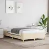 Image de Cadre De Lit Sans Matelas Crème 120x190 Cm Tissu Vidaxl