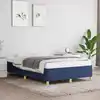 Image de Cadre De Lit Sans Matelas Bleu 120x190 Cm Tissu Vidaxl