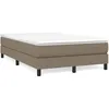 Image de Sommier À Lattes De Lit Avec Matelas Taupe 120x190 Cm Tissu Vidaxl