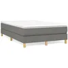 Image de Sommier À Lattes De Lit Avec Matelas Gris Foncé 120x190cm Tissu Vidaxl