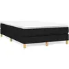 Image de Sommier    Lattes De Lit Avec Matelas Noir 120x190 Cm Tissu Vidaxl