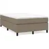 Image de Sommier À Lattes De Lit Avec Matelas Taupe 120x190 Cm Tissu Vidaxl