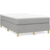 Image de Sommier À Lattes De Lit Et Matelas Gris Clair 120x190 Cm Tissu Vidaxl
