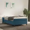 Image de Sommier    Lattes De Lit Et Matelas Bleu Fonc © 120x190cm Velours Vidaxl