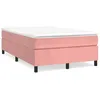 Image de Sommier À Lattes De Lit Avec Matelas Rose 120x190 Cm Velours Vidaxl