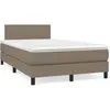 Image de Sommier À Lattes De Lit Avec Matelas Taupe 120x190 Cm Tissu Vidaxl