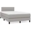 Image de Sommier À Lattes De Lit Et Matelas Gris Clair 120x190 Cm Tissu Vidaxl