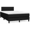 Image de Sommier À Lattes De Lit Avec Matelas Noir 120x190 Cm Tissu Vidaxl