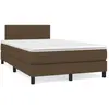 Image de Sommier À Lattes De Lit Et Matelas Marron Foncé 120x190cm Tissu Vidaxl