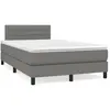 Image de Sommier À Lattes De Lit Avec Matelas Gris Foncé 120x190cm Tissu Vidaxl