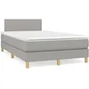 Image de Sommier À Lattes De Lit Et Matelas Gris Clair 120x190 Cm Tissu Vidaxl