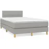 Image de Sommier À Lattes De Lit Et Matelas Gris Clair 120x190 Cm Tissu Vidaxl