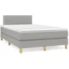 Image de Sommier À Lattes De Lit Et Matelas Gris Clair 120x190 Cm Tissu Vidaxl