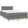 Image de Sommier À Lattes De Lit Avec Matelas Gris Foncé 120x190cm Tissu Vidaxl