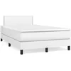 Image de Sommier À Lattes De Lit Avec Matelas Blanc 120x190cm Similicuir Vidaxl