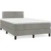 Image de Sommier    Lattes De Lit Et Matelas Gris Clair 120x190cm Velours Vidaxl