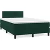 Image de Sommier À Lattes De Lit Avec Matelas Vert Foncé 120x190 Cm Vidaxl