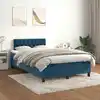 Image de Sommier    Lattes De Lit Et Matelas Bleu Fonc © 120x190cm Velours Vidaxl