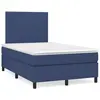 Image de Sommier    Lattes De Lit Avec Matelas Bleu 120x190 Cm Tissu Vidaxl