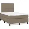 Image de Sommier À Lattes De Lit Avec Matelas Taupe 120x190 Cm Tissu Vidaxl