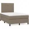 Image de Sommier À Lattes De Lit Avec Matelas Taupe 120x190 Cm Tissu Vidaxl