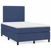 Image de Sommier    Lattes De Lit Avec Matelas Bleu 120x190 Cm Tissu Vidaxl