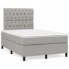Image de Sommier À Lattes De Lit Et Matelas Gris Clair 120x190 Cm Tissu Vidaxl
