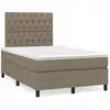 Image de Sommier À Lattes De Lit Avec Matelas Taupe 120x190 Cm Tissu Vidaxl