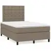 Image de Sommier À Lattes De Lit Avec Matelas Taupe 120x190 Cm Tissu Vidaxl