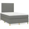 Image de Sommier À Lattes De Lit Avec Matelas Gris Foncé 120x190cm Tissu Vidaxl