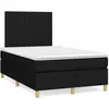 Image de Sommier À Lattes De Lit Avec Matelas Noir 120x190 Cm Tissu Vidaxl