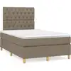 Image de Sommier À Lattes De Lit Avec Matelas Taupe 120x190 Cm Tissu Vidaxl