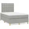 Image de Sommier À Lattes De Lit Et Matelas Gris Clair 120x190 Cm Tissu Vidaxl