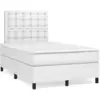 Image de Sommier    Lattes De Lit Avec Matelas Blanc 120x190cm Similicuir Vidaxl