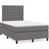 Image de Sommier À Lattes De Lit Avec Matelas Gris 120x190 Cm Similicuir Vidaxl