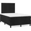 Image de Sommier À Lattes De Lit Avec Matelas Noir 120x190 Cm Velours Vidaxl