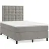 Image de Sommier À Lattes De Lit Et Matelas Gris Clair 120x190cm Velours Vidaxl