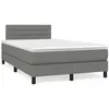 Image de Sommier À Lattes De Lit Matelas Led Gris Foncé 120x190 Cm Tissu Vidaxl
