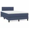 Image de Sommier À Lattes De Lit Matelas Et Led Bleu 120x190 Cm Tissu Vidaxl