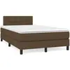 Image de Sommier À Lattes De Lit Matelas Et Led Marron Foncé 120x190 Cm Vidaxl