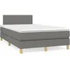 Image de Sommier À Lattes De Lit Matelas Led Gris Foncé 120x190 Cm Tissu Vidaxl
