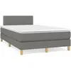 Image de Sommier À Lattes De Lit Matelas Led Gris Foncé 120x190 Cm Tissu Vidaxl