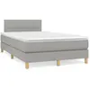 Image de Sommier    Lattes De Lit Matelas Led Gris Clair 120x190 Cm Tissu Vidaxl