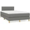 Image de Sommier À Lattes De Lit Matelas Led Gris Foncé 120x190 Cm Tissu Vidaxl